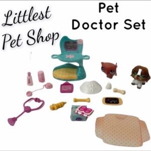 Littlest Pet Shop Vintage Toys Bundle Rare Collectibles Dog Cat Miniatures Blue